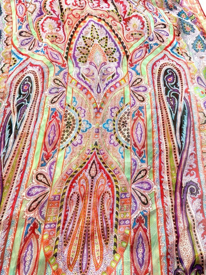 【新品未使用品‼️】ETRO エトロ ペイズリー柄 ストール マフラー シルク