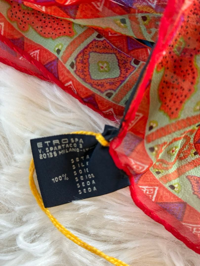 【新品未使用品‼️】ETRO エトロ ペイズリー柄 ストール マフラー シルク