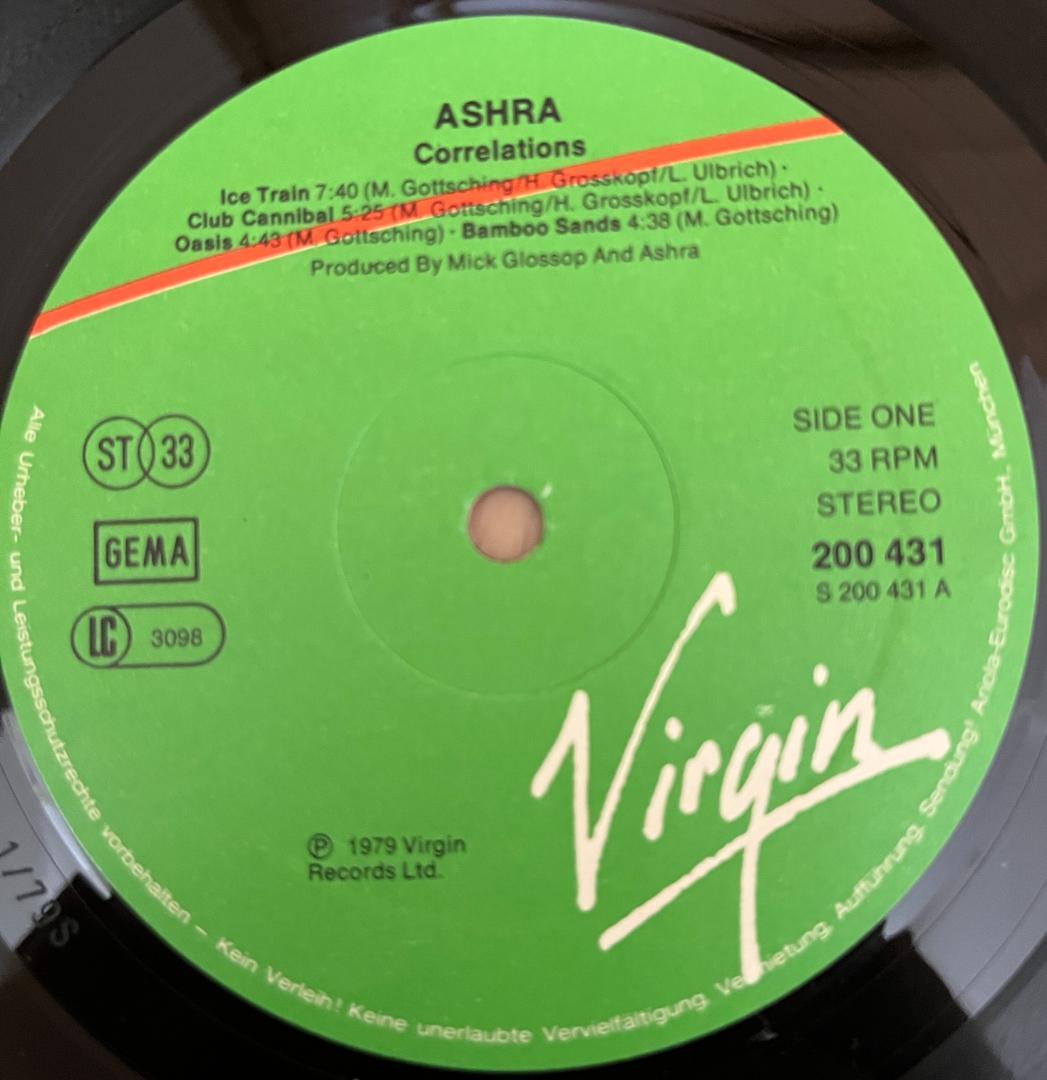 洋楽 LP ASHRA Correlations