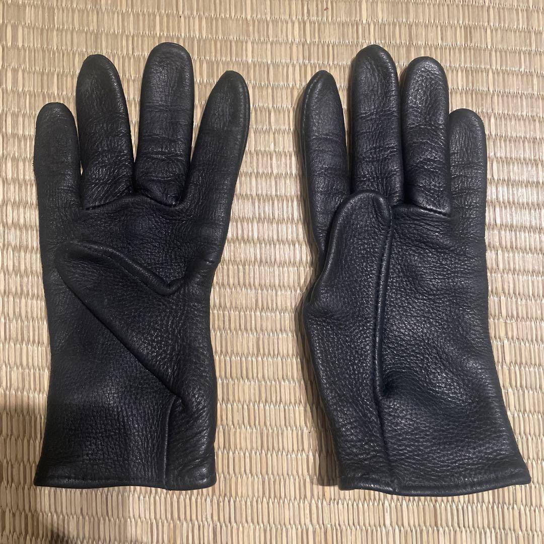CHROME HEARTS （クロムハーツレザーグローブ ホースシューロゴボタン