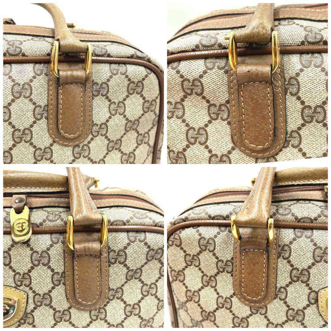 極美品　OLD GUCCIオールドグッチ　ベージュ×ブラウン GGスプリーム
