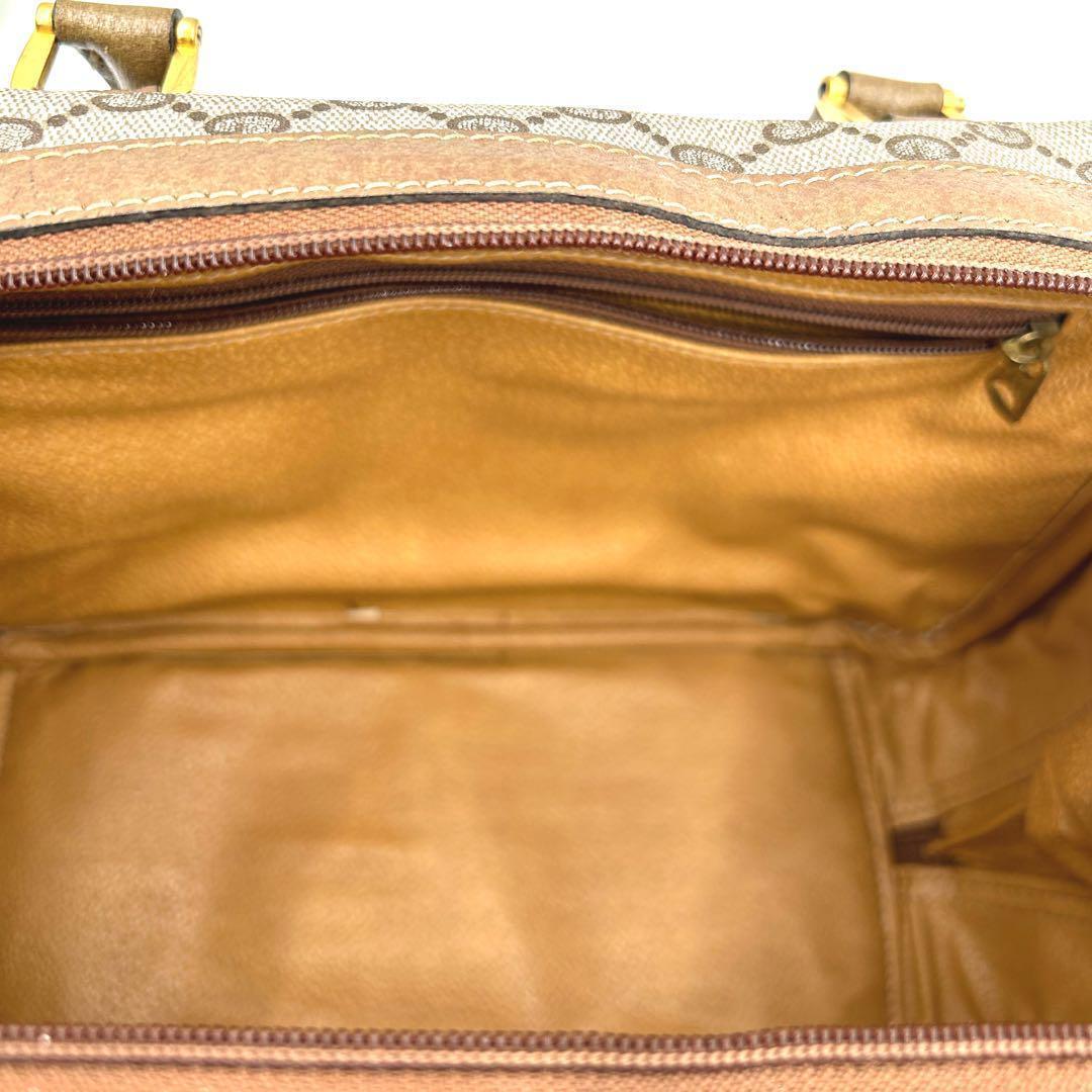 極美品　OLD GUCCIオールドグッチ　ベージュ×ブラウン GGスプリーム