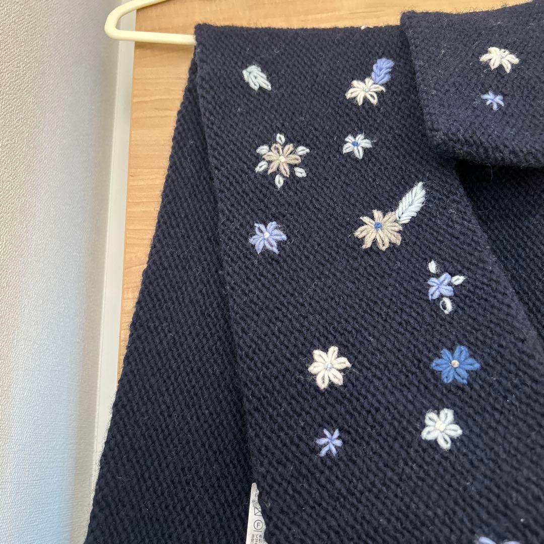 ビームスボーイ　刺繍　マフラー