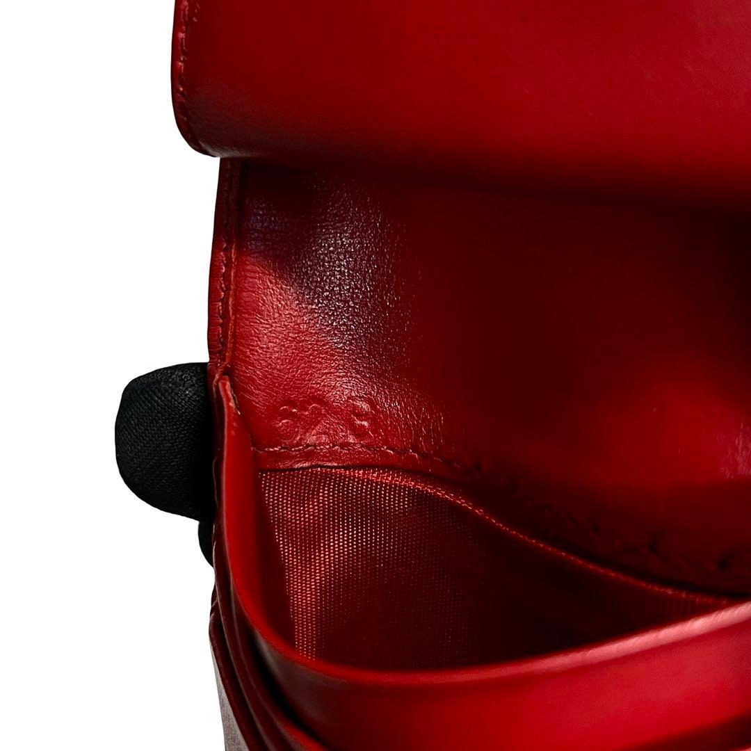 レア✨プラダ ２つ折り財布 ヴィッテログレイン レザー バイカラー 黒 レッド