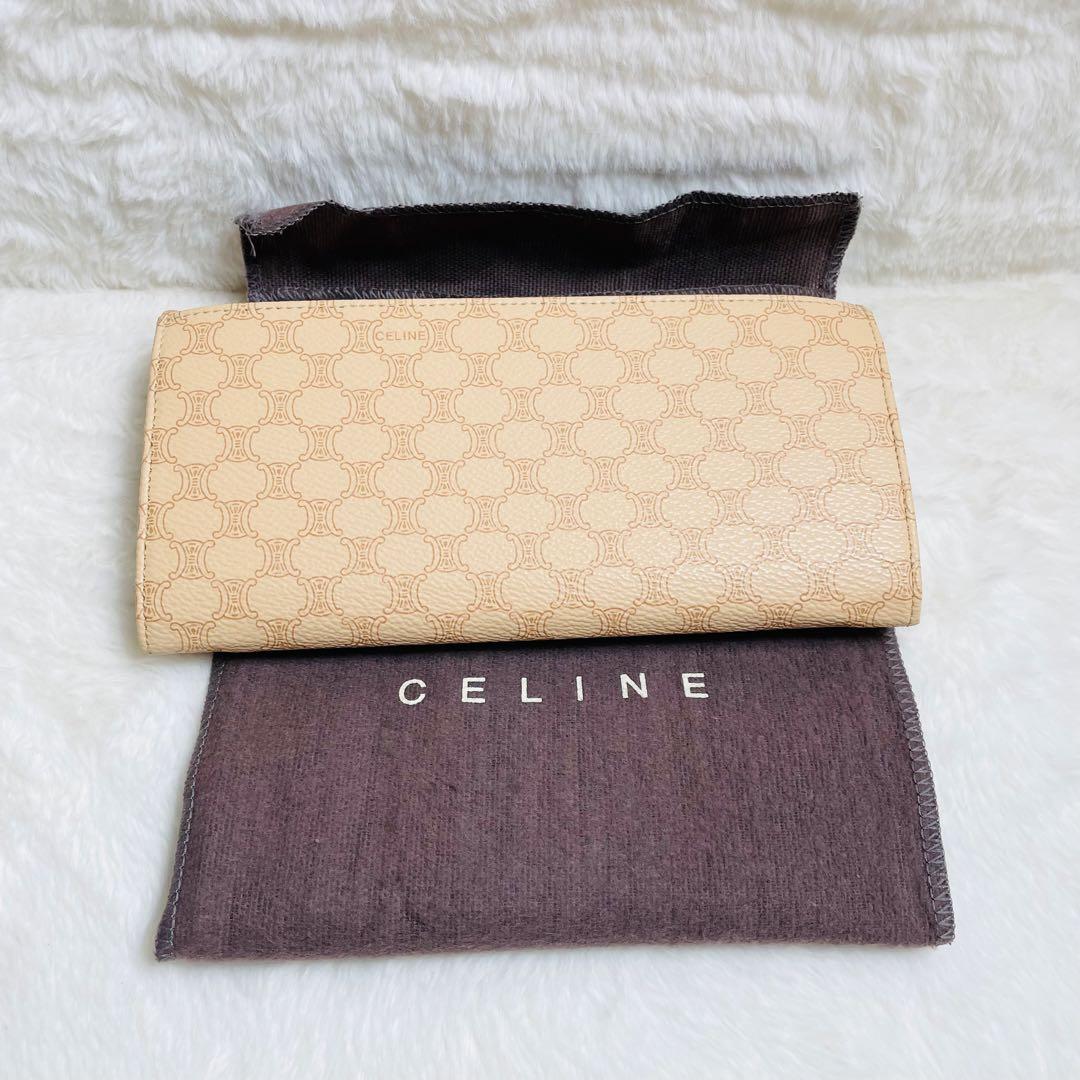 新品未使用CELINE セリーヌ 長財布 がま口 マカダム ベージュ 正規品