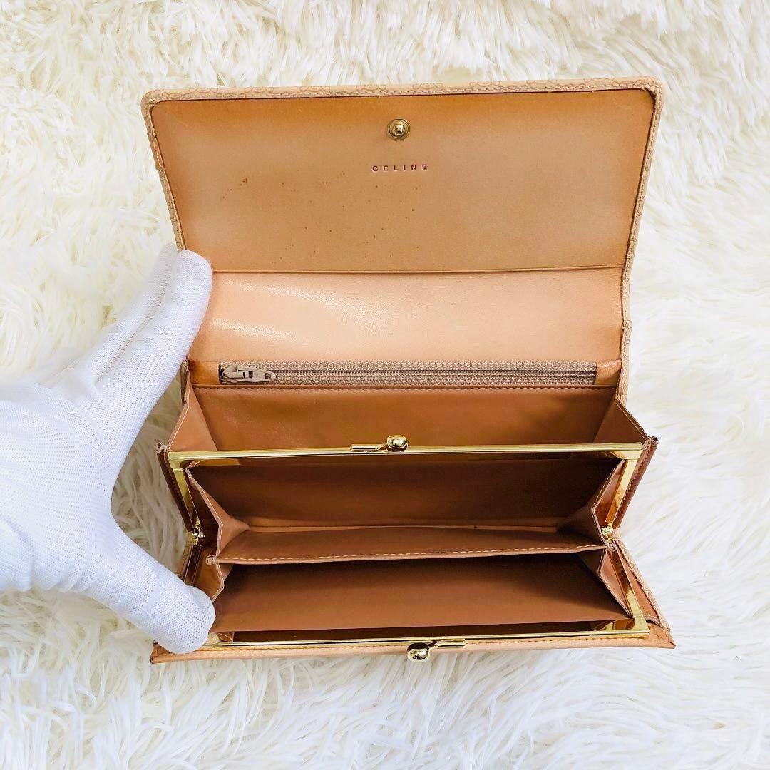 新品未使用CELINE セリーヌ 長財布 がま口 マカダム ベージュ 正規品