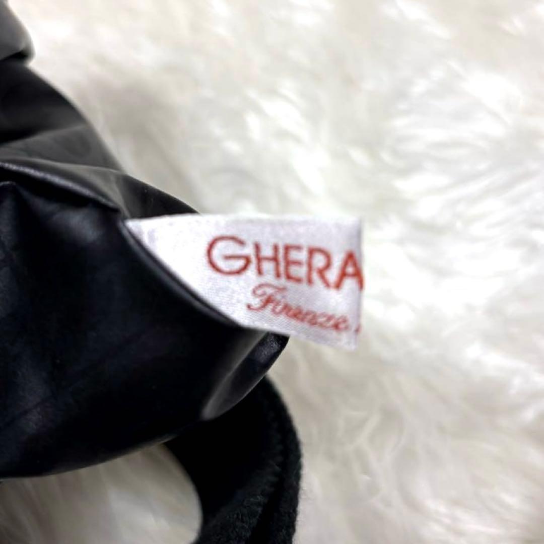 美品✨ゲラルディーニ 総柄 ウエストバッグ ボディバッグ ショルダーバッグ 黒