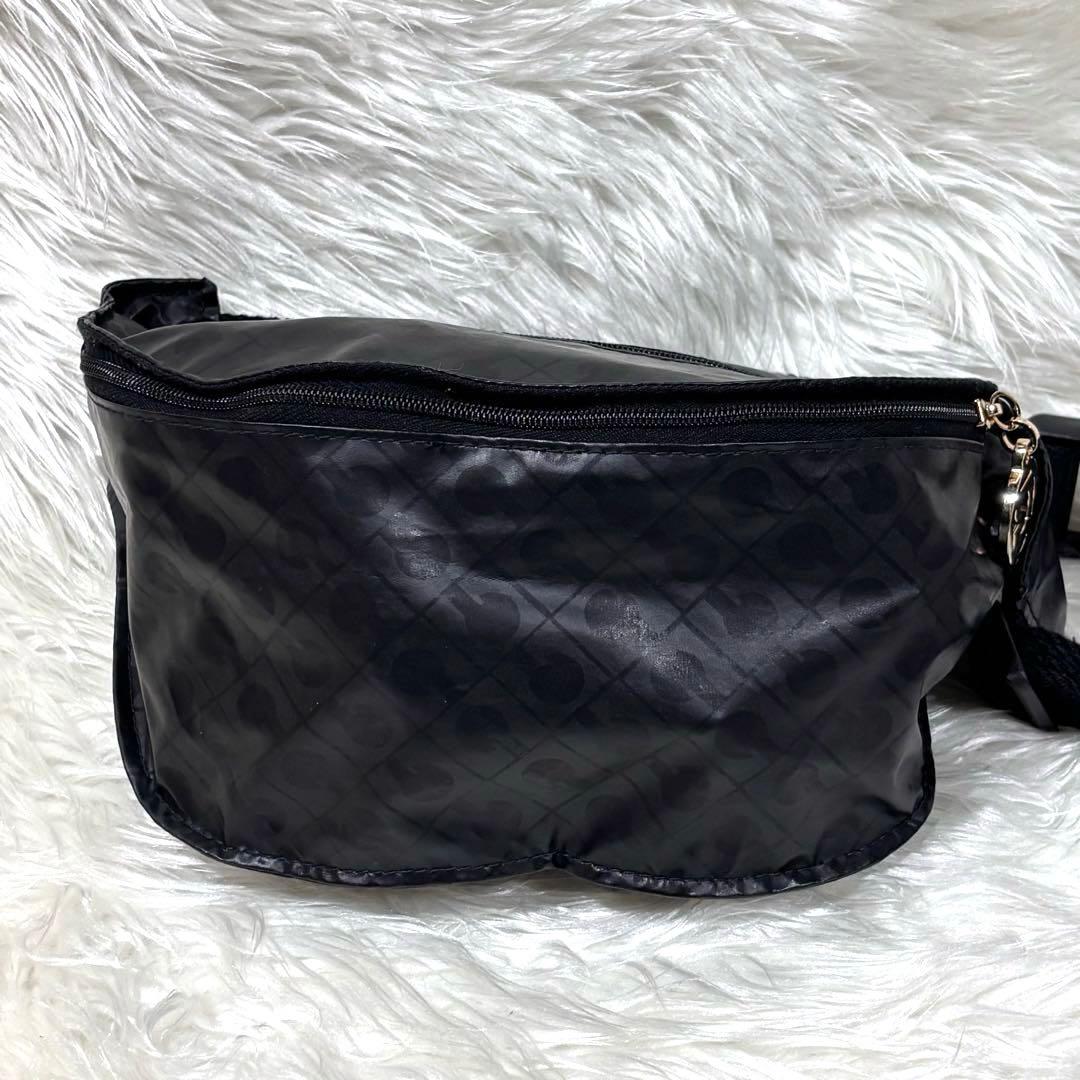 美品✨ゲラルディーニ 総柄 ウエストバッグ ボディバッグ ショルダーバッグ 黒