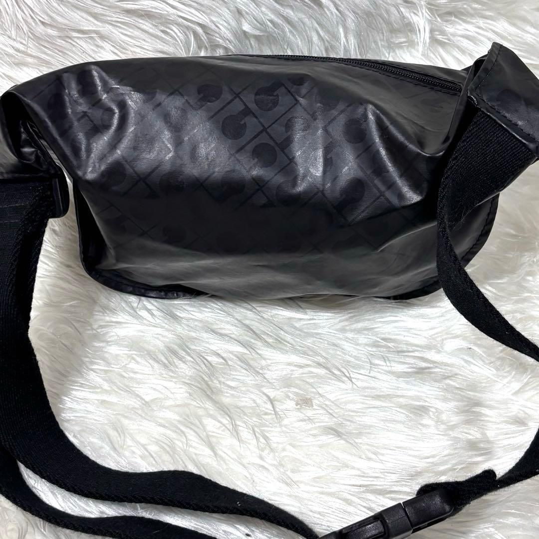 美品✨ゲラルディーニ 総柄 ウエストバッグ ボディバッグ ショルダーバッグ 黒