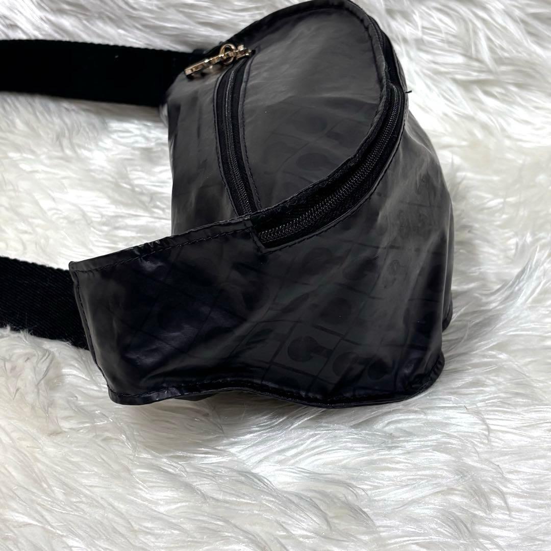 美品✨ゲラルディーニ 総柄 ウエストバッグ ボディバッグ ショルダーバッグ 黒