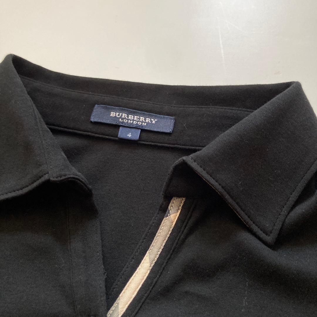 トップス Burberry london black nova poloshirt dl