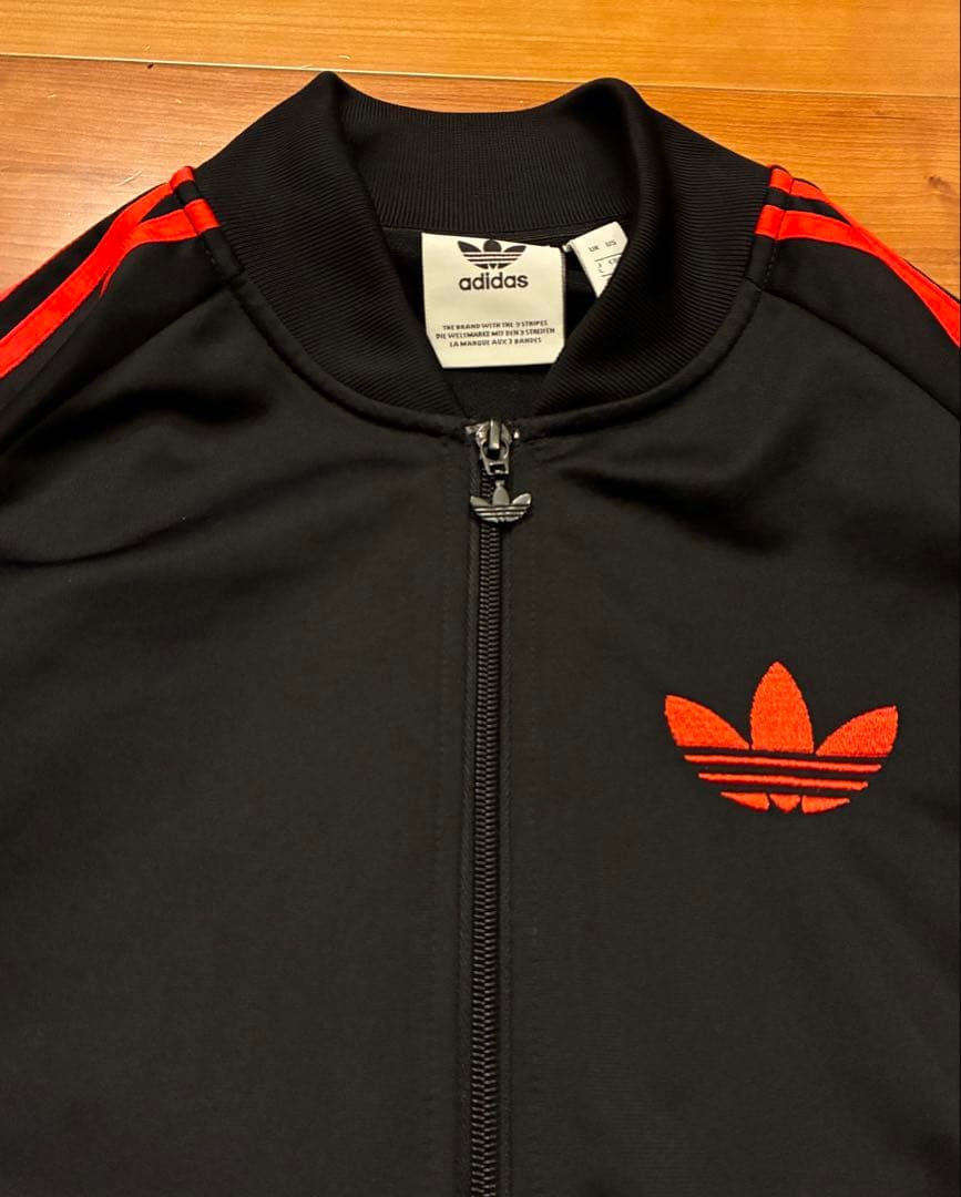 adidas アディダス　ATP 復刻 ジャージ　トラックジャケット　黒✖️赤　L