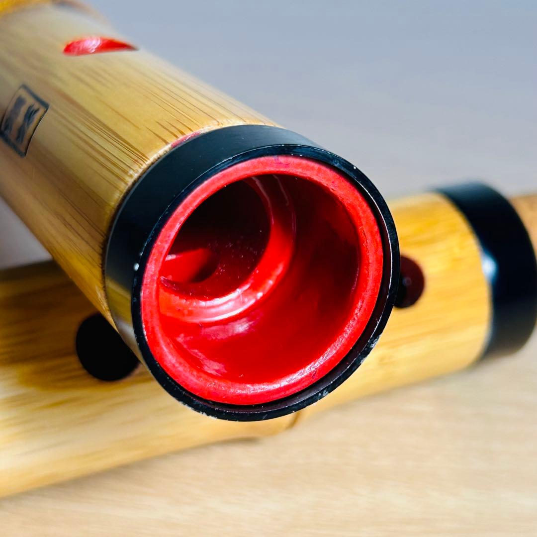【現状品】胡蝶宝 尺八 合竹 曲管 節あり 焼印あり 琴古流 1.8尺