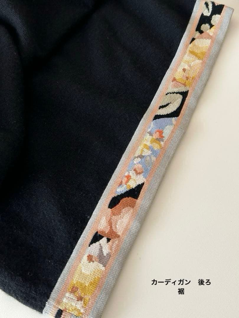 LEONARDレオナール ハイネック　ニット　カシミヤ　花柄　アンサンブル