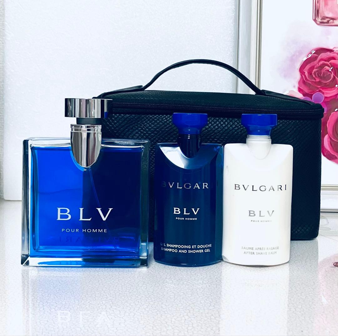 【BVLGARI】ブルガリ香水 BLV POUR HOMME ポーチ付きセット