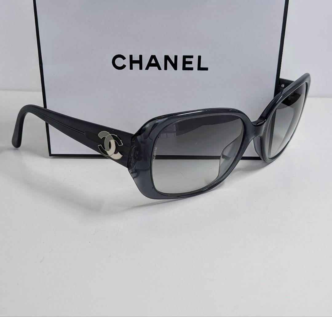 CHANEL シャネル 5101 ココマーク サングラ黒 ブラック イタリア製