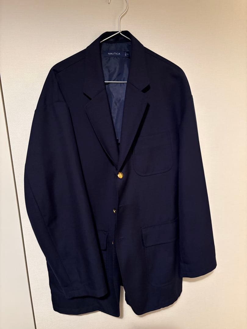 NAUTICA ネイビー テーラードジャケット XL AH