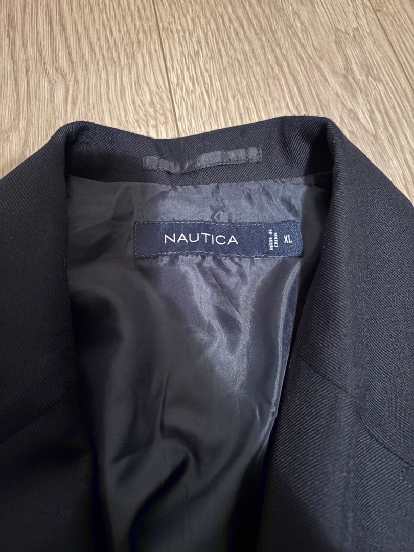 NAUTICA ネイビー テーラードジャケット XL AH