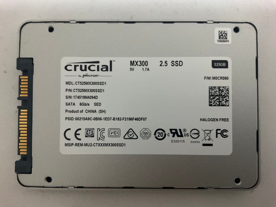 Crucial MX300 2.5インチ SSD 525GB