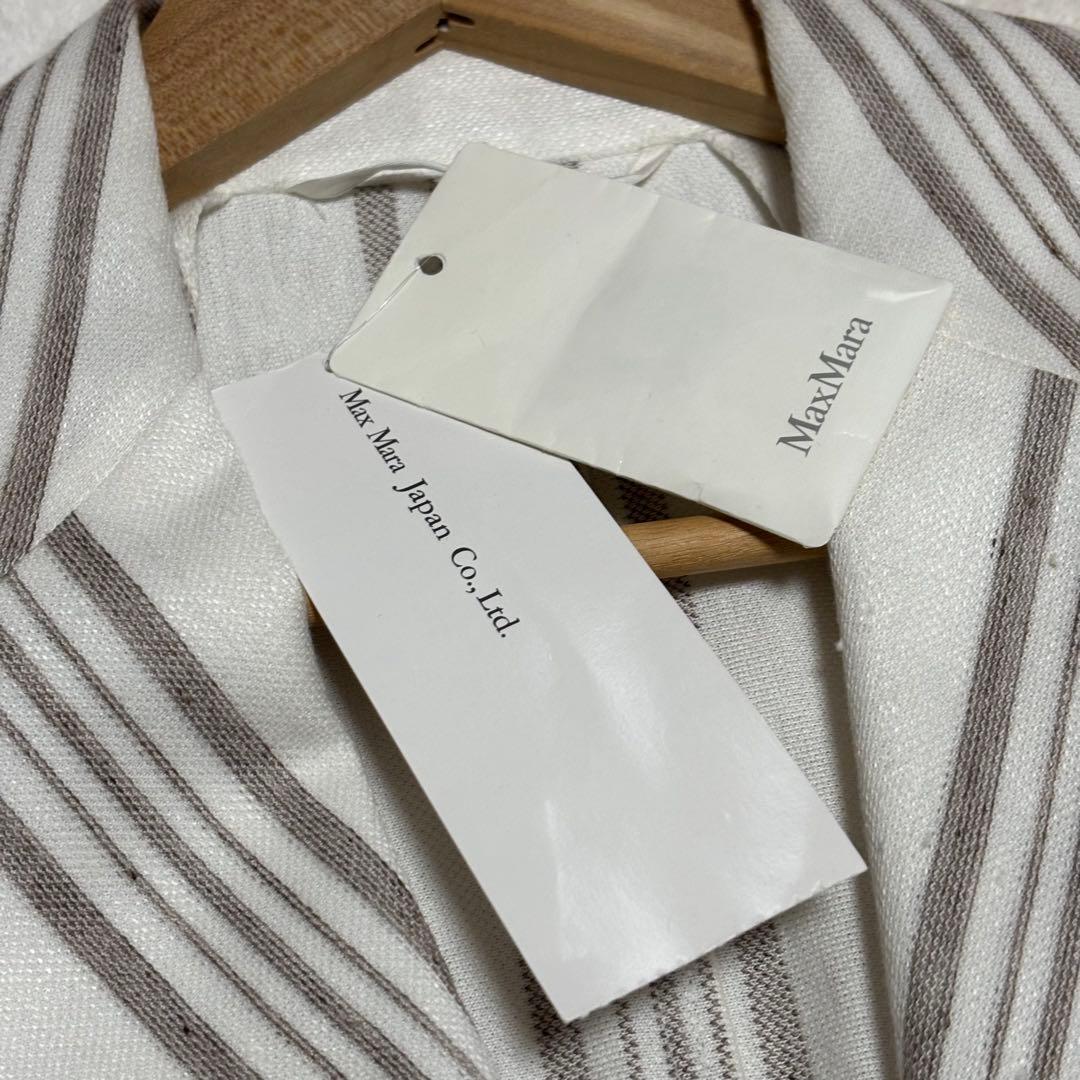 【新品未使用】Max Mara ダブルブレストジャケット リネン サイズ46