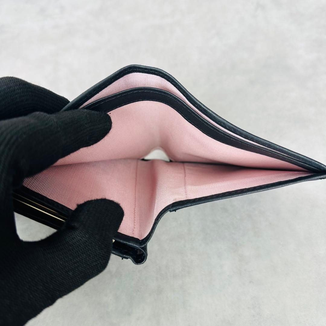 廃盤✨Paul Smith マーガレットプリントトリム がま口 三つ折り財布①