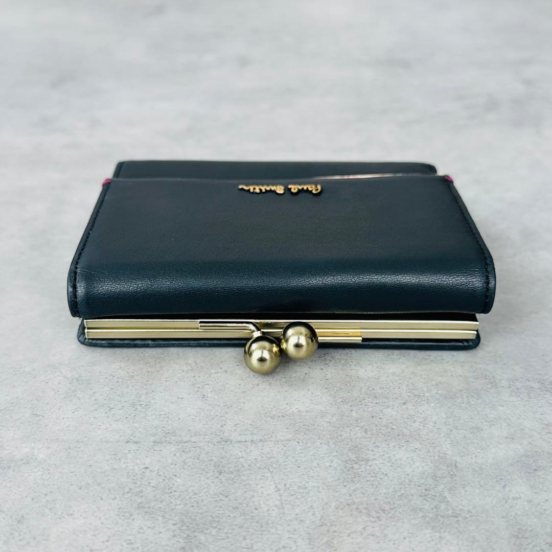 廃盤✨Paul Smith マーガレットプリントトリム がま口 三つ折り財布①