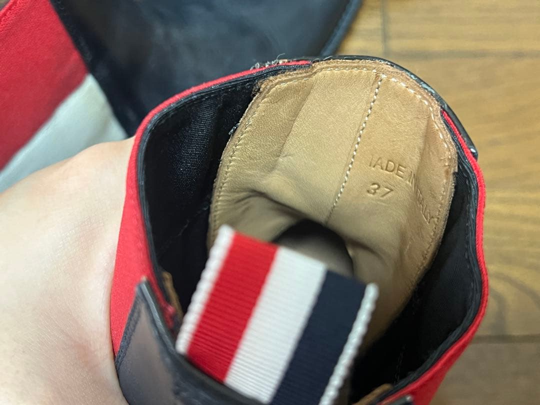 【THOM BROWNE】レザーサイドゴアブーツ/レディース【未使用】