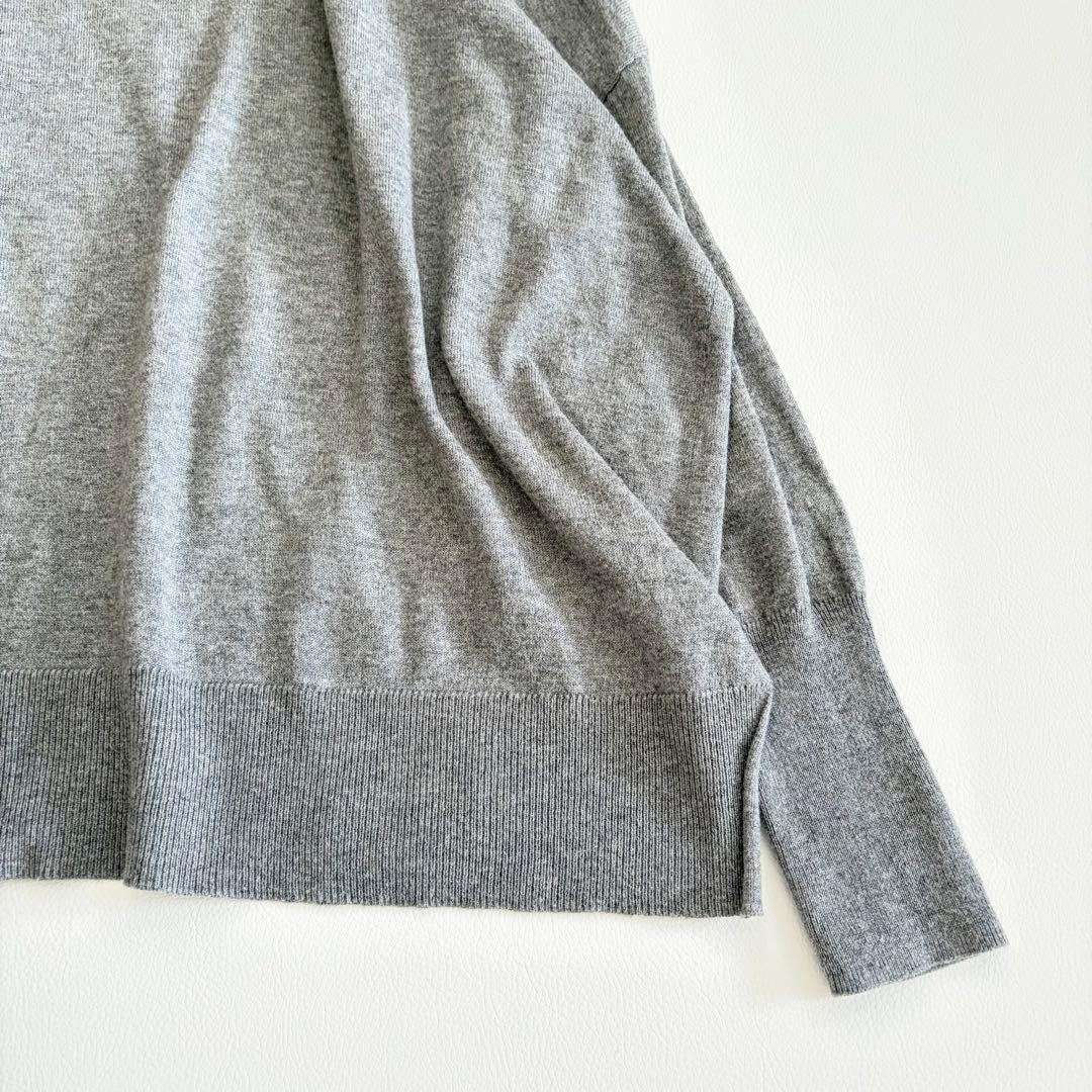 ヴェリテクール カシミヤ シルク混 2WAY CARDIGAN グレー