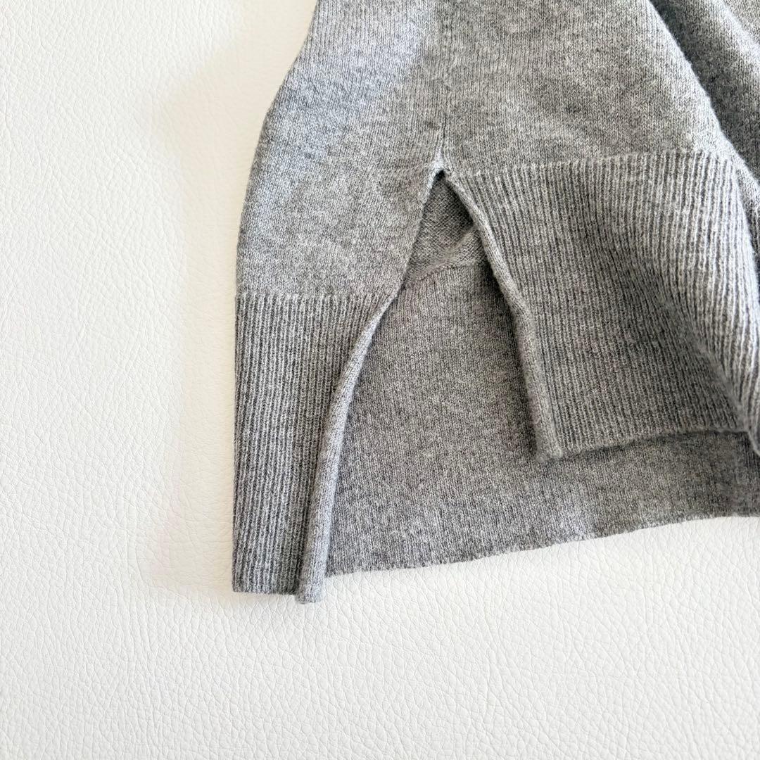 ヴェリテクール カシミヤ シルク混 2WAY CARDIGAN グレー