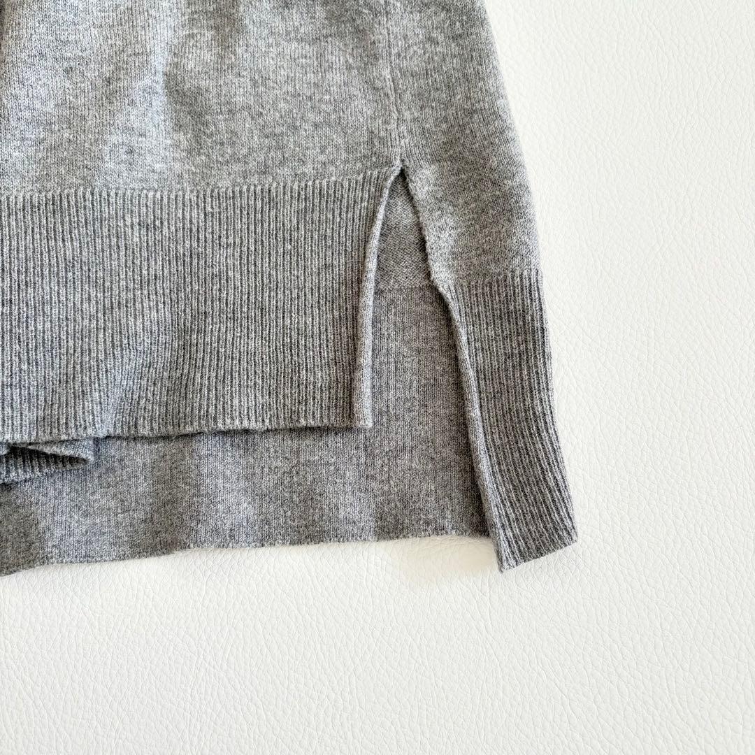 ヴェリテクール カシミヤ シルク混 2WAY CARDIGAN グレー