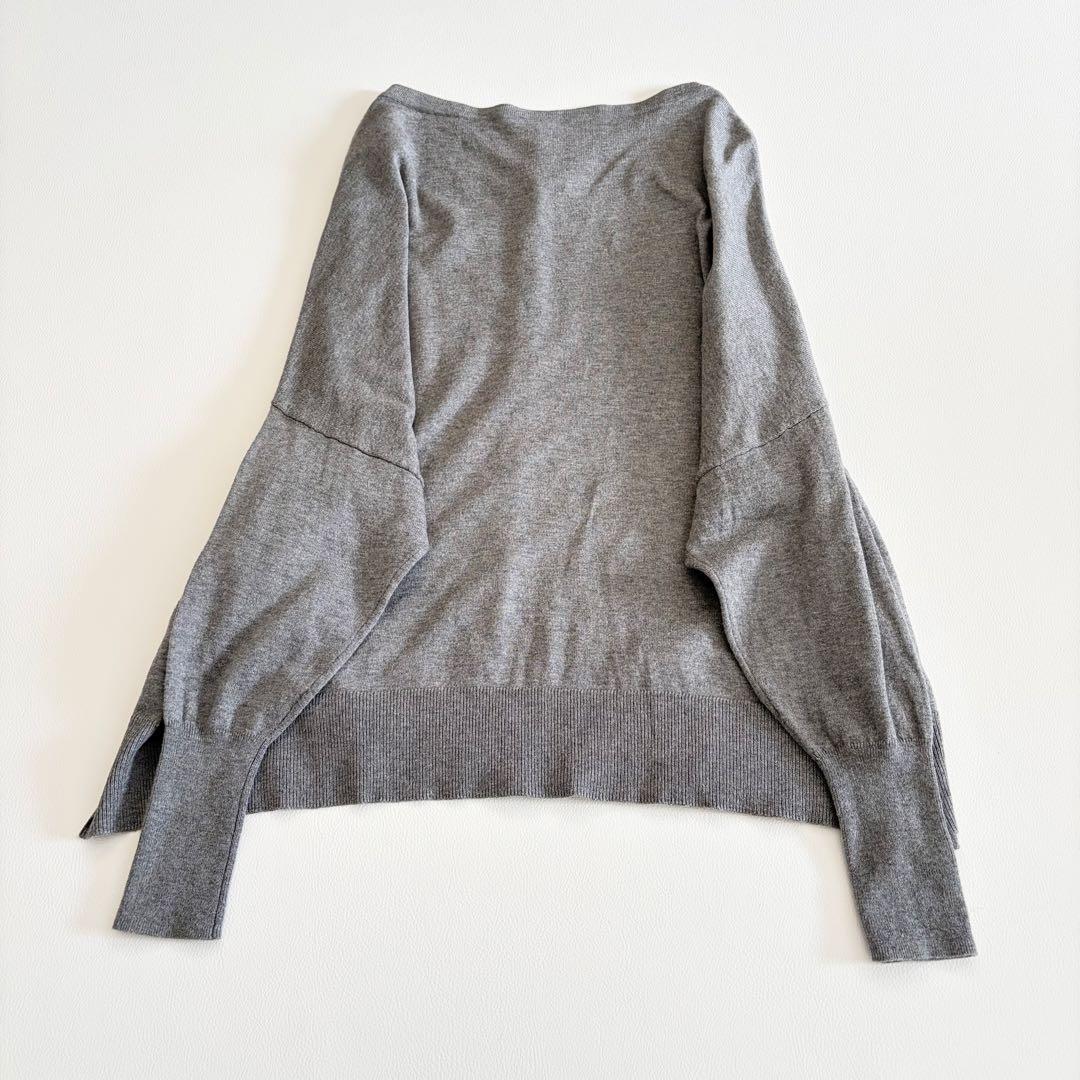 ヴェリテクール カシミヤ シルク混 2WAY CARDIGAN グレー