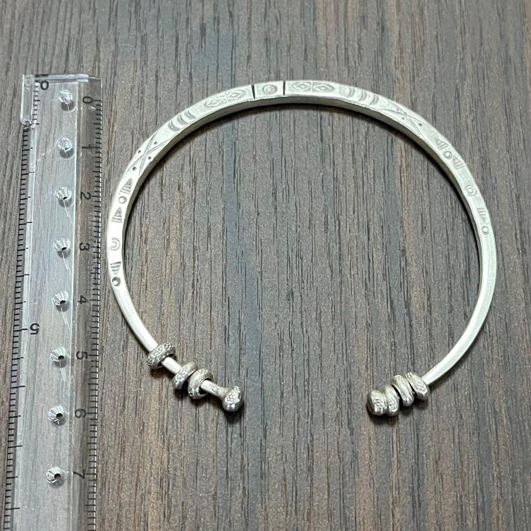 【新品・未使用】バングル カレンシルバー 純銀97% カレン族