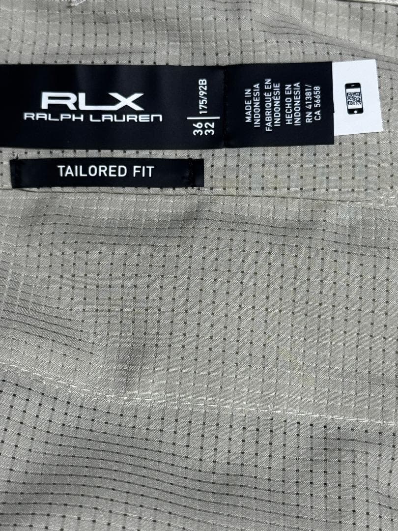 RLX ラルフローレン テーラードフィットパフォーマンスツイルパンツ 36/32