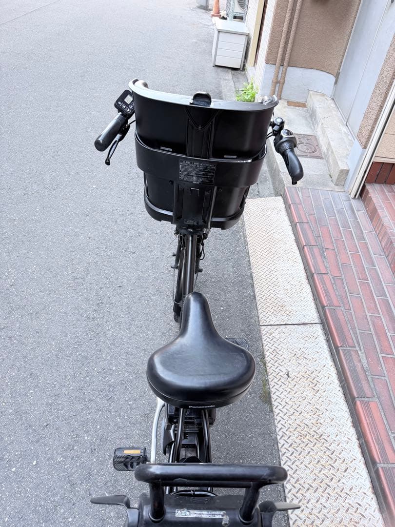 子供乗せ　3人　パナソニック　電動アシスト自転車 チャイルドシート付き ブラック