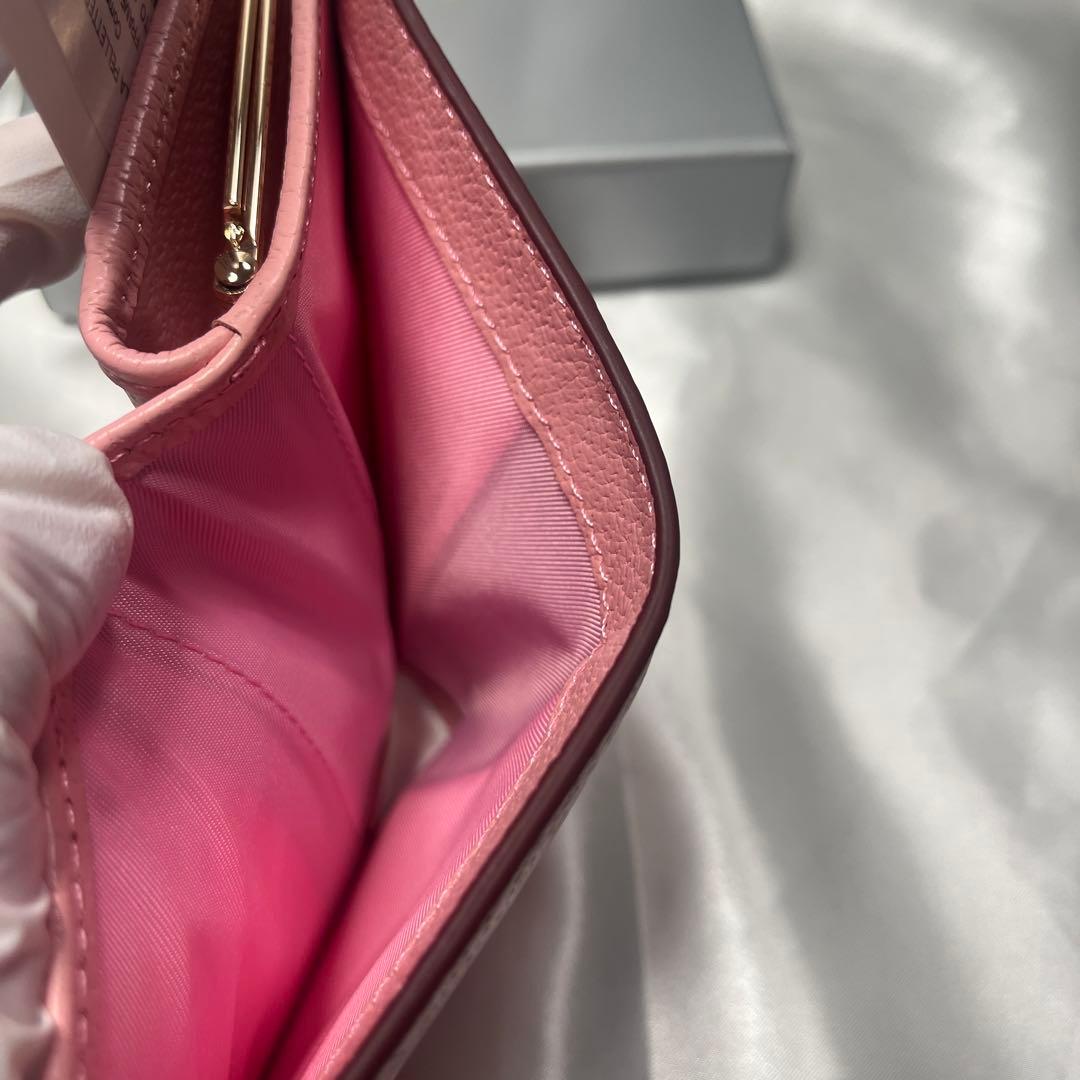 新品VivienneWestwoodピンク 蝶々留め 二つ折り財布 可愛い