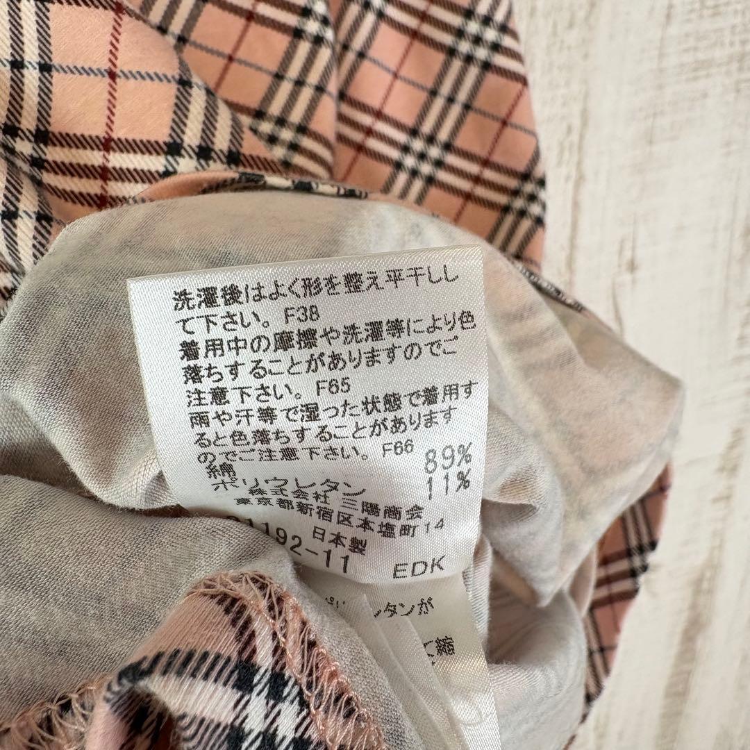 l*u様 美品 バーバリー ロゴ刺繍 ノバチェック キャミソール 平成ギャル y