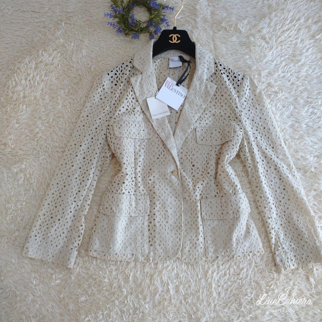 RED VALENTINO　ジャケット　カットレース刺繍　コットンsize44
