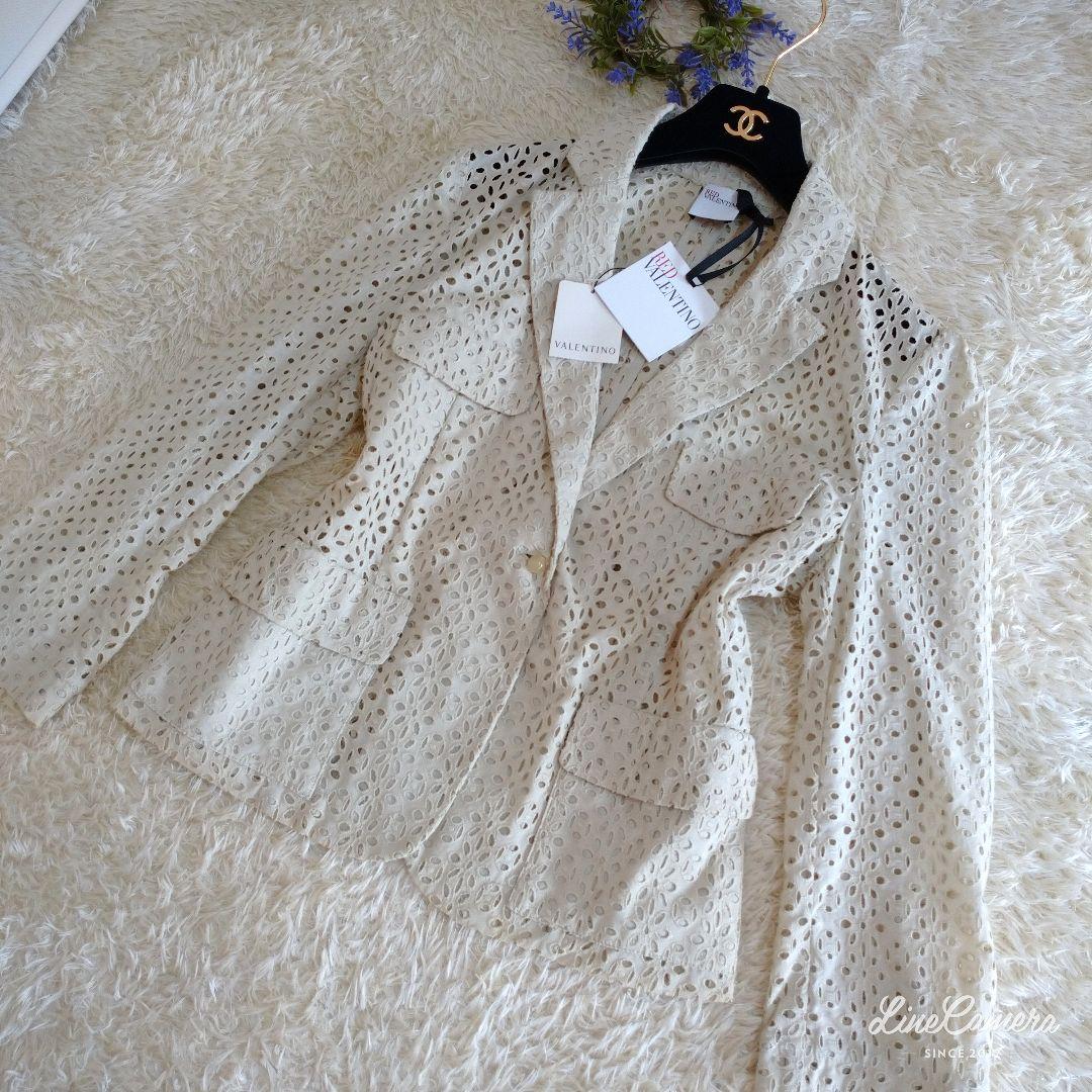 RED VALENTINO　ジャケット　カットレース刺繍　コットンsize44