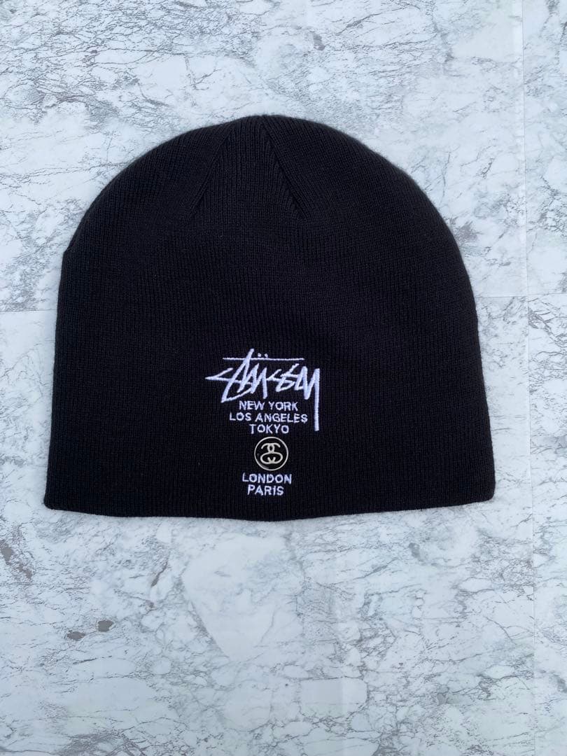 極美品　レアStussy シャネルロゴ　ブラック ビーニーy2k 海外ストリート