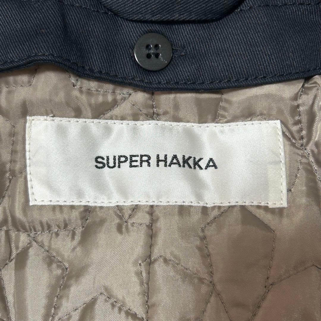 【新品タグ付き】SUPER HAKKA 黒 ライナー付き トレンチコート 裏花柄