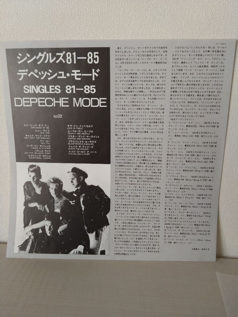 デペッシュ・モード シングルズ81-85 レコード