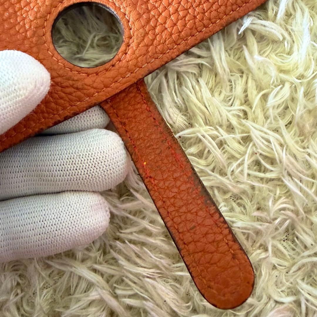 HERMES エルメス ドゴンコンパクト ２つ折り財布 オレンジ