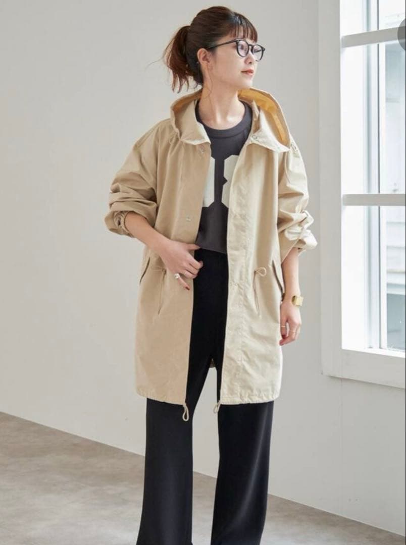 新品タグ付☆Spick and Span☆P/Ny撥水スノーカモパーカーコート
