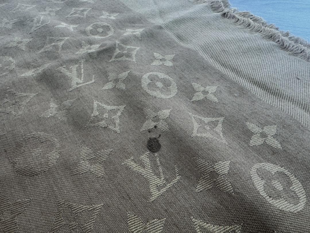 LOUIS VUITTON 大判 ストール ショール モノグラム シルク混
