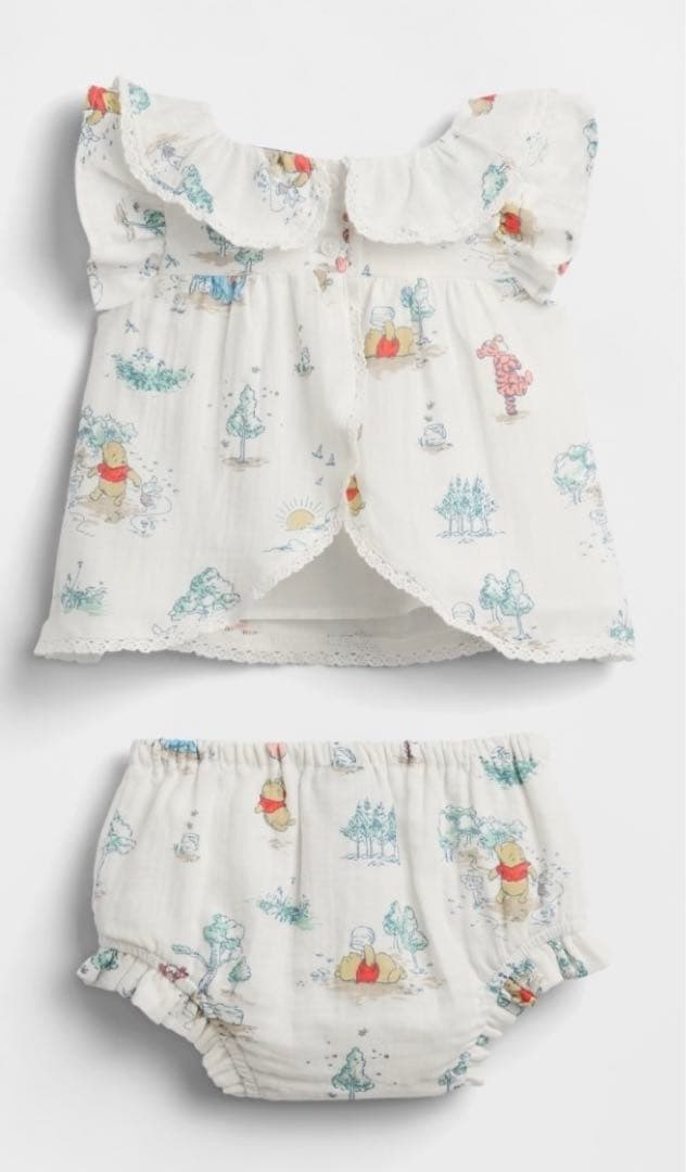 新品タグ付 GAP プーさん コットンガーゼコーデセット　60cm