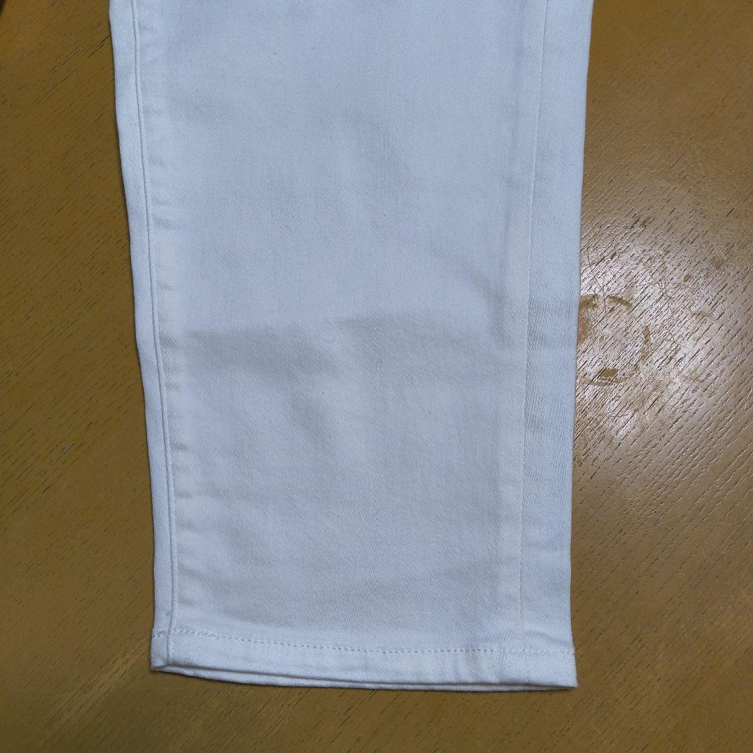 即購入歓迎☆ 超伸縮テーパードデニム ホワイト Lサイズ 試着のみ美品
