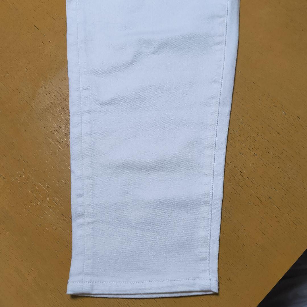 即購入歓迎☆ 超伸縮テーパードデニム ホワイト Lサイズ 試着のみ美品
