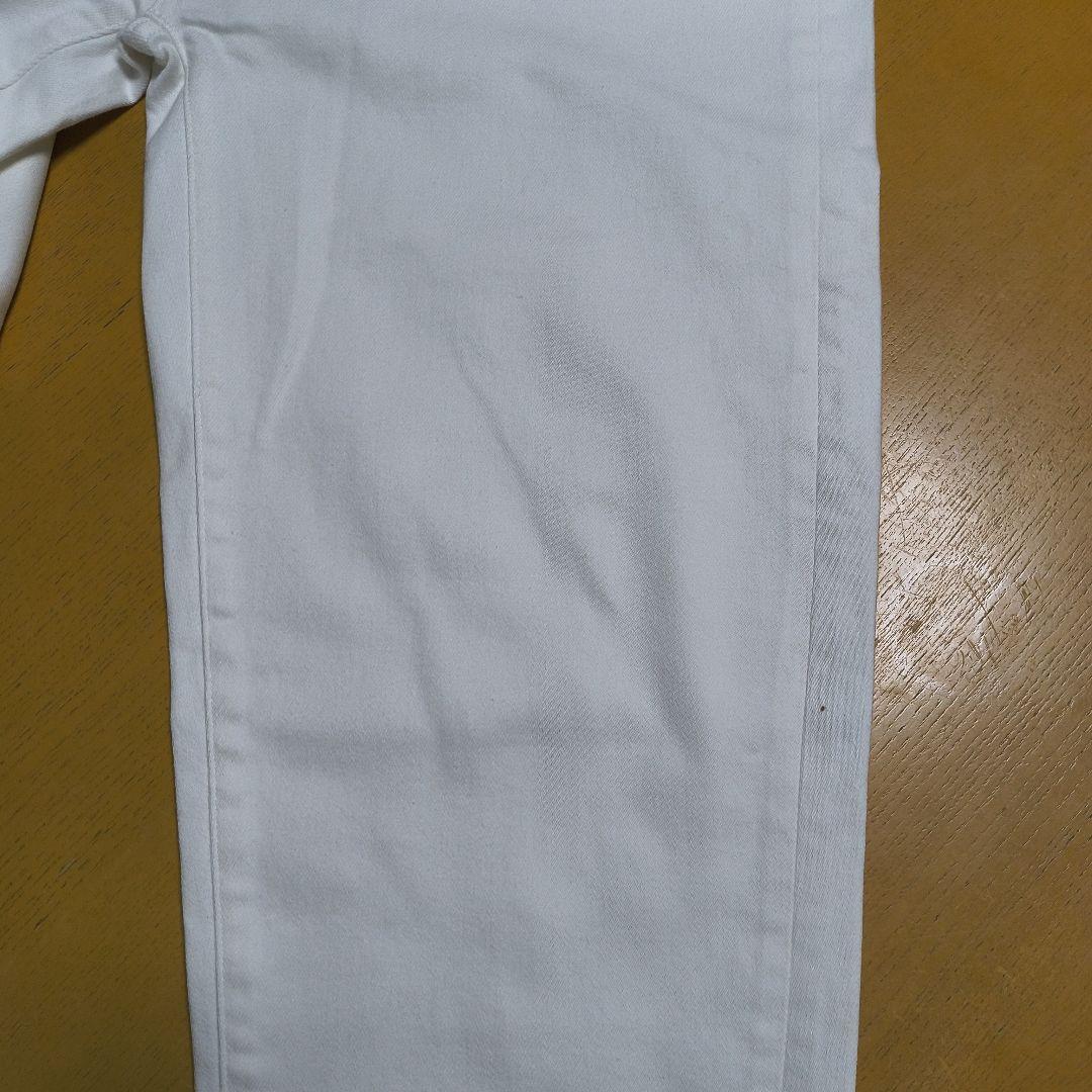 即購入歓迎☆ 超伸縮テーパードデニム ホワイト Lサイズ 試着のみ美品