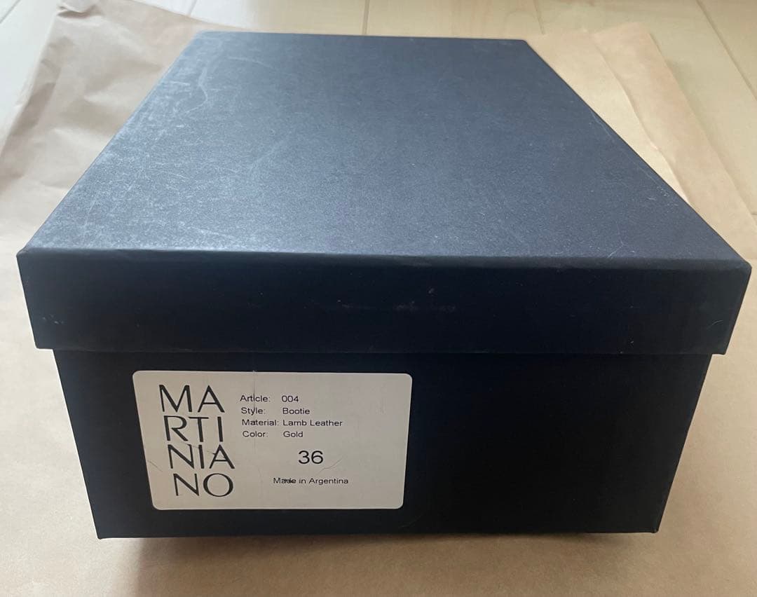 【新品・未使用】MARTINIANO Bootie Gold 36 23cm