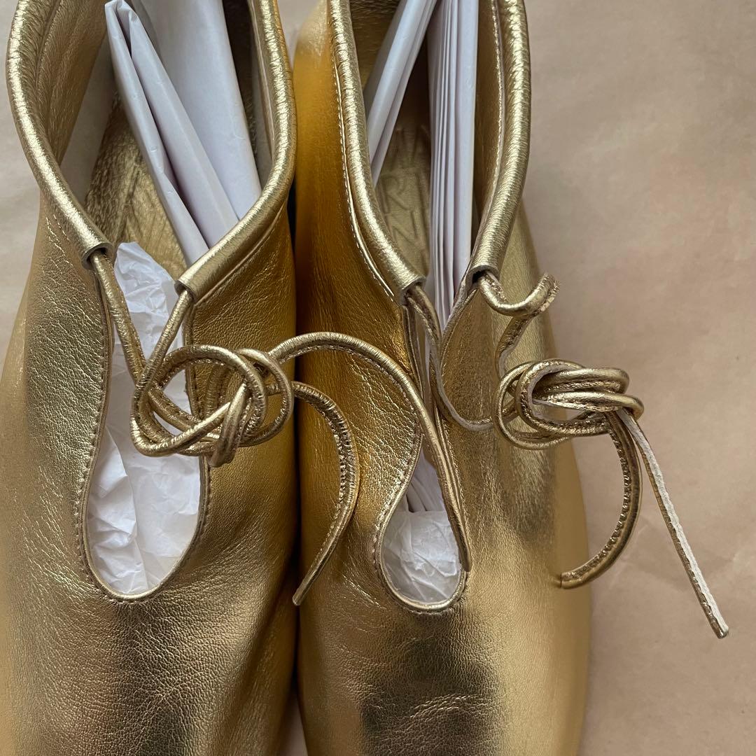 【新品・未使用】MARTINIANO Bootie Gold 36 23cm